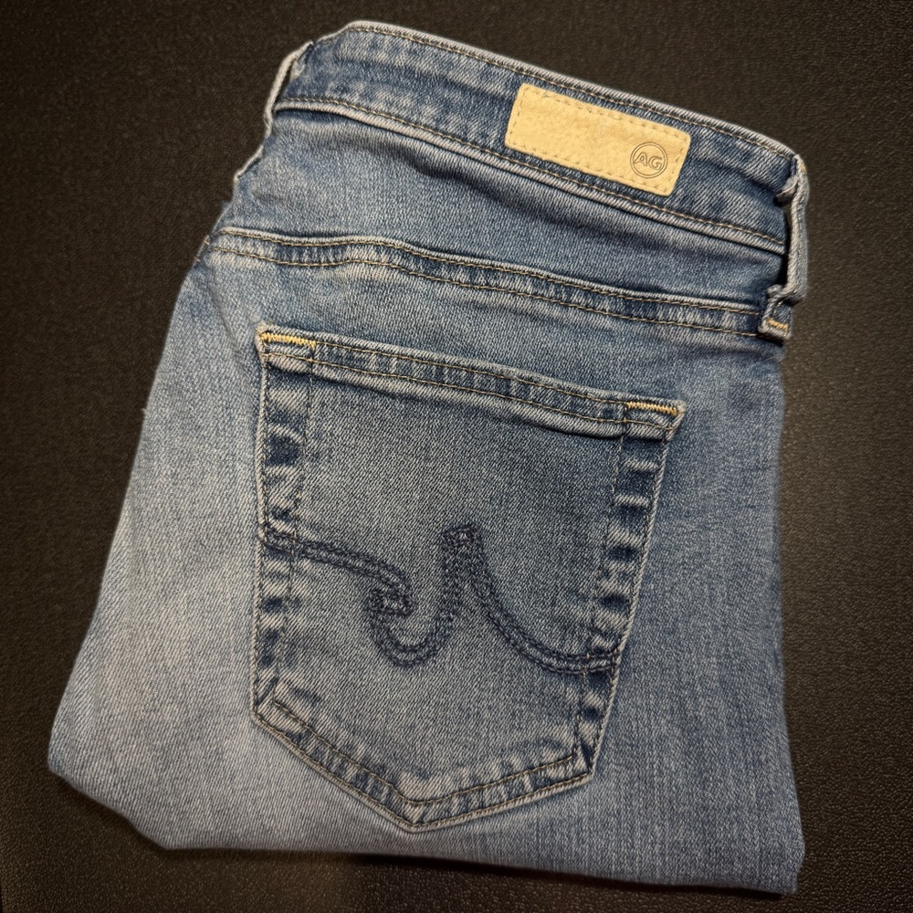 AG Jeans Prima Cigarette Crop 27 Ankle‎ Light Wash Stretch